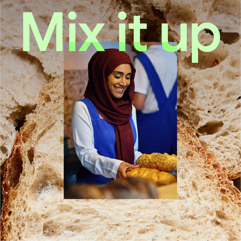 Woman in bakery